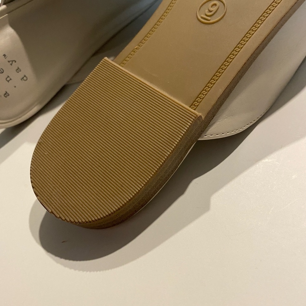 A New Day Womens SZ 10 Sandy Bone Slip On Mules New Shoes - Picture 3 of 12